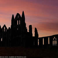 Buy canvas prints of Morning at Whitby Abbey  by Robert Barnes