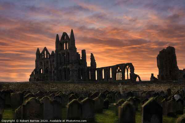 Spooky Abbey at Dawn Picture Board by Lrd Robert Barnes