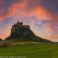 Buy canvas prints of Lindisfarne Castle at Dawn by Robert Barnes