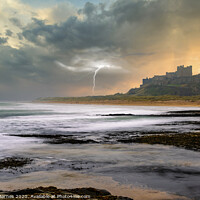 Buy canvas prints of Morning Storm at Bamburgh Castle by Robert Barnes