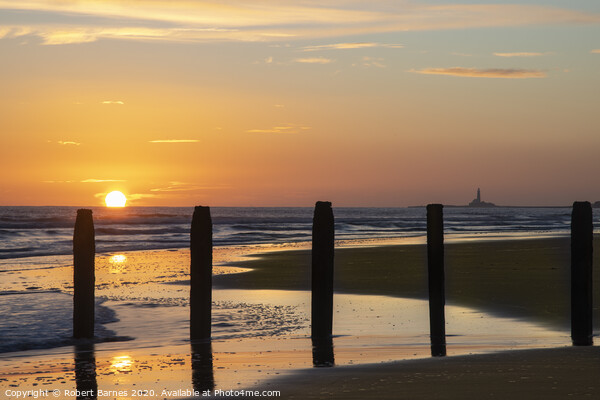 Sunrise at Blyth Beach Picture Board by Lrd Robert Barnes