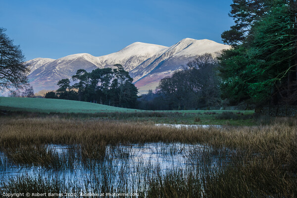 Blencathra Snow Tops Picture Board by Lrd Robert Barnes