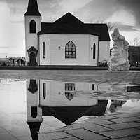 Buy canvas prints of Norwegian Church Cardiff Bay by Clive Rees