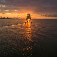 Buy canvas prints of Sunrise over Dover Court Lighthouse  by Nicholas Jones