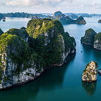 Buy canvas prints of Ha Long Bay and 1000 islands  by Nicholas Jones