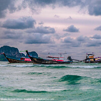 Buy canvas prints of Thai boat scene by Dominic Shaw-McIver