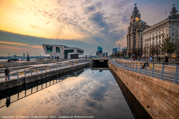 A Golden Sunset at Liverpool's Pier Head Picture Board by Dominic Shaw-McIver