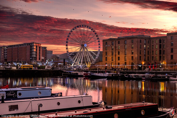 Sunset at the Royal Albert Dock, Liverpool Picture Board by Dominic Shaw-McIver
