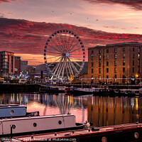 Buy canvas prints of Sunset at the Royal Albert Dock, Liverpool by Dominic Shaw-McIver
