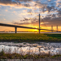 Buy canvas prints of Two Bridges across the Mersey by Dominic Shaw-McIver