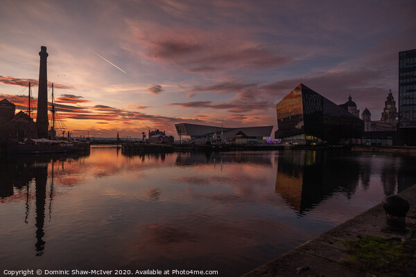 Canning Dock Sunset Picture Board by Dominic Shaw-McIver