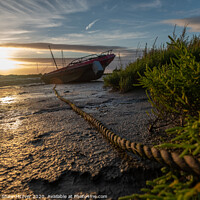 Buy canvas prints of Tranquil Marsh Boat by Dominic Shaw-McIver