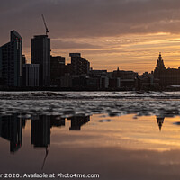 Buy canvas prints of Liverpool Sunrise Reflections by Dominic Shaw-McIver