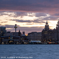 Buy canvas prints of Liverpool Sunrise Cityscape by Dominic Shaw-McIver