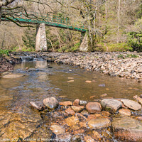 Buy canvas prints of Footbridge Over the River Balder at Cotherstone, Teesdale by Richard Laidler