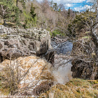 Buy canvas prints of High Force Waterfall, Teesdale from the Top Down by Richard Laidler