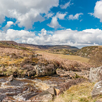 Buy canvas prints of Blea Beck, Cronkley Fell + Scar, Teesdale Panorama by Richard Laidler
