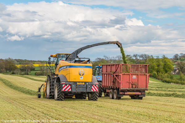 Silage Making at Foxberry (1) Picture Board by Richard Laidler
