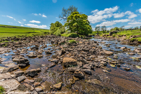 Sleightholme Beck and the River Greta Confluence Picture Board by Richard Laidler