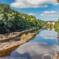 Buy canvas prints of Summer on the Tees at Barnard Castle by Richard Laidler