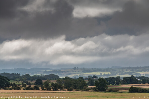 Towards Barningham, Lower Teesdale, from Thorpe under a Dramatic Sky Picture Board by Richard Laidler