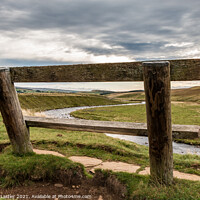 Buy canvas prints of Downstream from the Gibson Memorial Bench by Richard Laidler