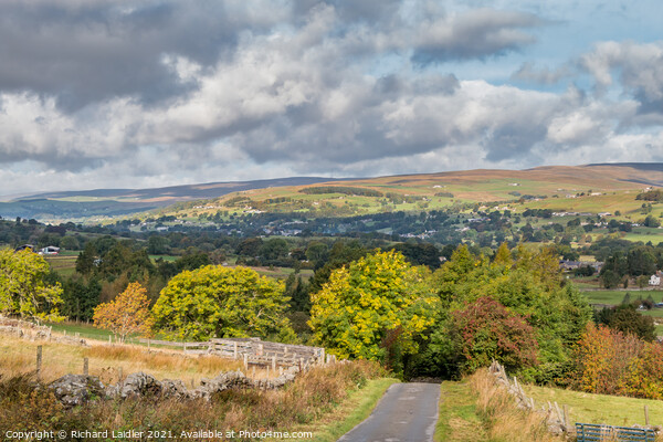 Autumn Sunshine, Shadows and Colours, Bail Hill, Teesdale Picture Board by Richard Laidler