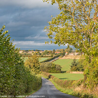 Buy canvas prints of Ovington Village from Girlington Bank in Autumn by Richard Laidler