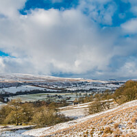 Buy canvas prints of A wintry view towards Holwick, Teesdale from Middle Side by Richard Laidler