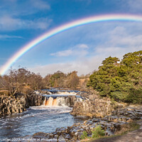 Buy canvas prints of Rainbow at Low Force Waterfall by Richard Laidler