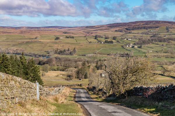 Down from Bail Hill, Mickleton, Teesdale Picture Board by Richard Laidler