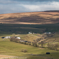 Buy canvas prints of Ettersgill Farms from Holwick Fell, Teesdale by Richard Laidler