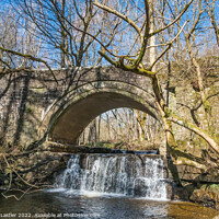Buy canvas prints of Bridge and Waterfall at Bow Lee Beck by Richard Laidler