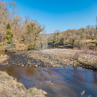 Buy canvas prints of The Rivers Balder and Tees at Cotherstone in Early Spring by Richard Laidler