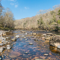Buy canvas prints of The River Tees at Cotherstone in Spring by Richard Laidler