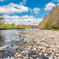 Buy canvas prints of The River Tees Upstream from Silver Bridge, Barnard Castle by Richard Laidler