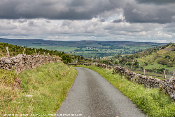 Towards West Burton from Walden North Side, Wensleydale Picture Board by Richard Laidler