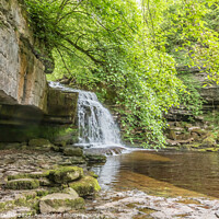 Buy canvas prints of Cauldron Force Waterfall, West Burton, Wensleydale, Yorkshire Dales by Richard Laidler