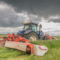 Buy canvas prints of Silage Cutting at Wycliffe Jun 2022 (1) by Richard Laidler