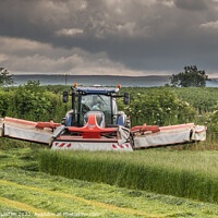Buy canvas prints of Silage Cutting at Wycliffe Jun 2022 (2) by Richard Laidler