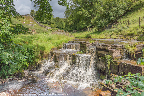 Waterfall on Ettersgill beck in Summer Sunshine Picture Board by Richard Laidler