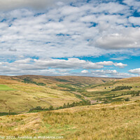 Buy canvas prints of The Hudes Hope, Teesdale in late summer Panorama (1) by Richard Laidler