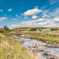 Buy canvas prints of Intake Farm and Hunt Hall, Langdon Beck, Teesdale by Richard Laidler