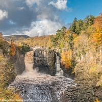 Buy canvas prints of Autumn Splendour at High Force Waterfall, Teesdale by Richard Laidler