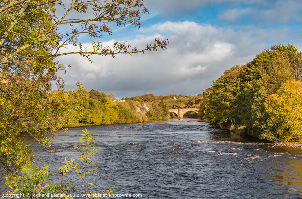 Autumn on the River Tees at Barnard Castle, Teesdale Picture Board by Richard Laidler