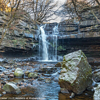 Buy canvas prints of A Wintry Summerhill Force by Richard Laidler