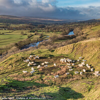 Buy canvas prints of The View from Whistle Crag, Teesdale on the 2022 Winter Solstice by Richard Laidler