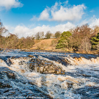 Buy canvas prints of River Tees at Low Force Waterfall on Xmas Eve 2022 by Richard Laidler