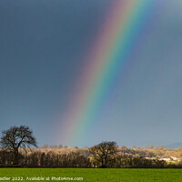Buy canvas prints of Westwick Xmas Rainbow by Richard Laidler
