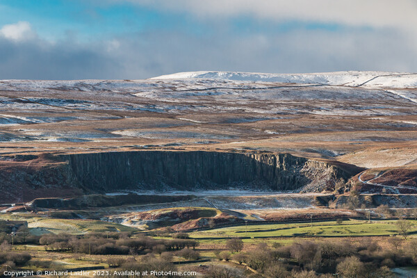 A Wintry Crossthwaite Quarry from Middle Side, Teesdale Picture Board by Richard Laidler